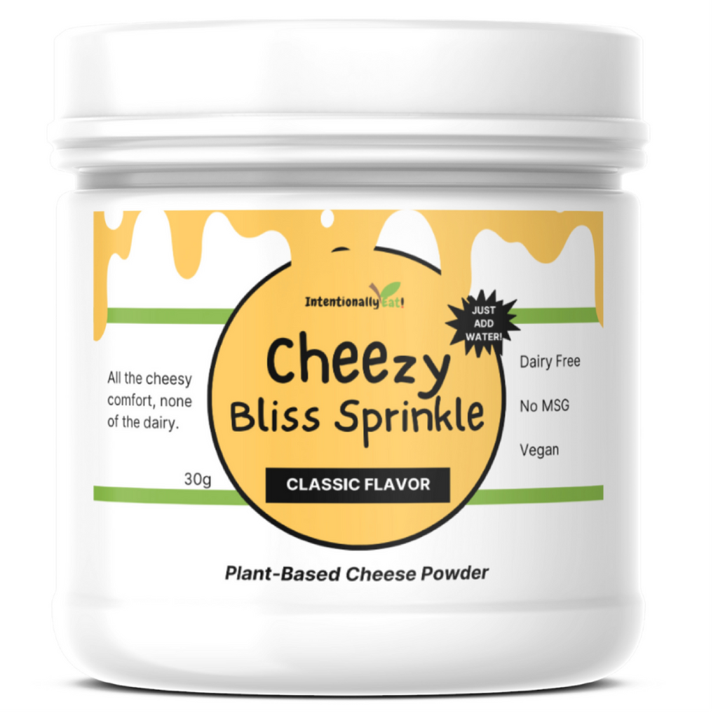 cheezy bliss sprinkle in a white container